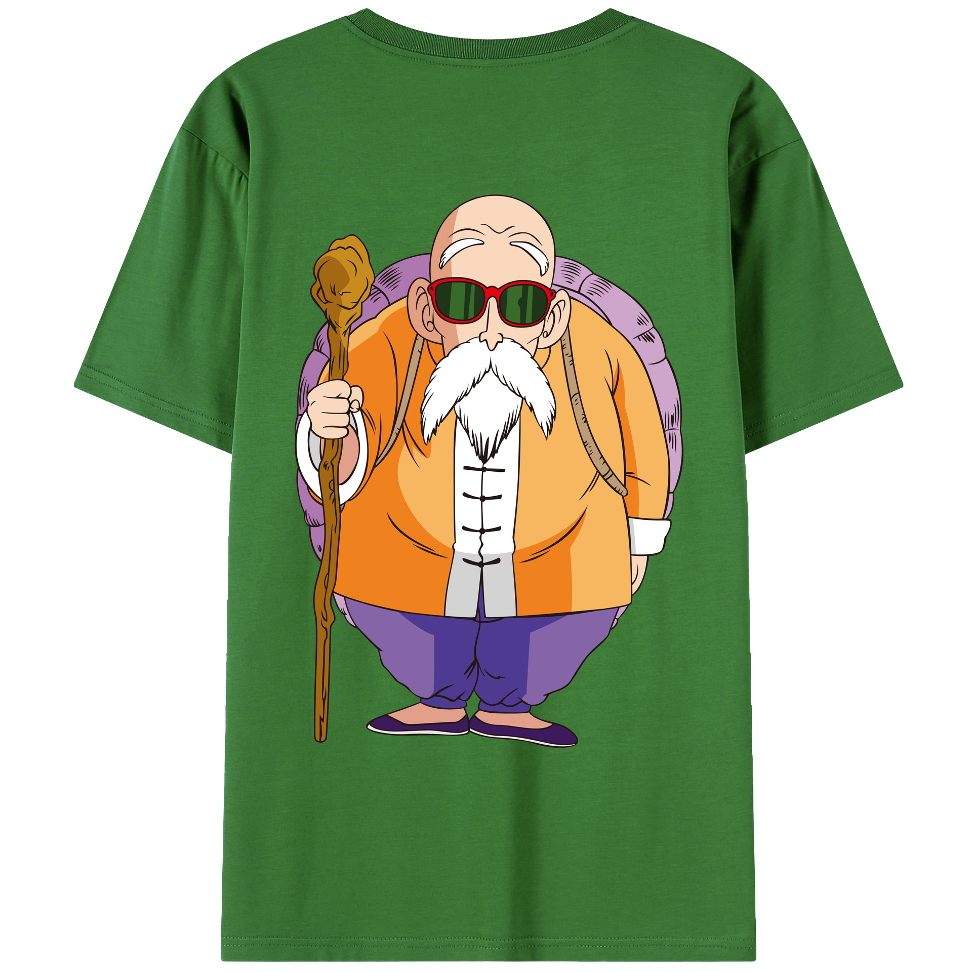 （画像用） ドラゴンボール 亀仙人（かめせんにん） DRAGON BALL Master Roshi Kame Sennin レディース半袖Tシャツ(バックプリント)